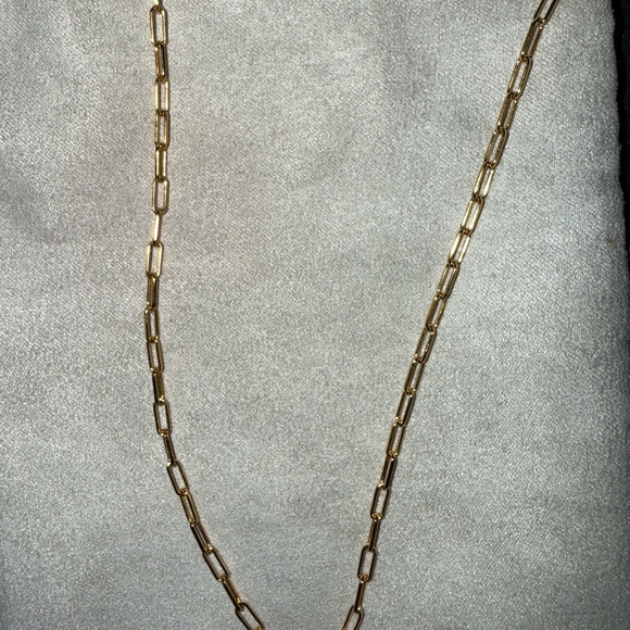 Rachel Zoe Gold Necklace with Clear Gem NWT - Picture 4 of 5